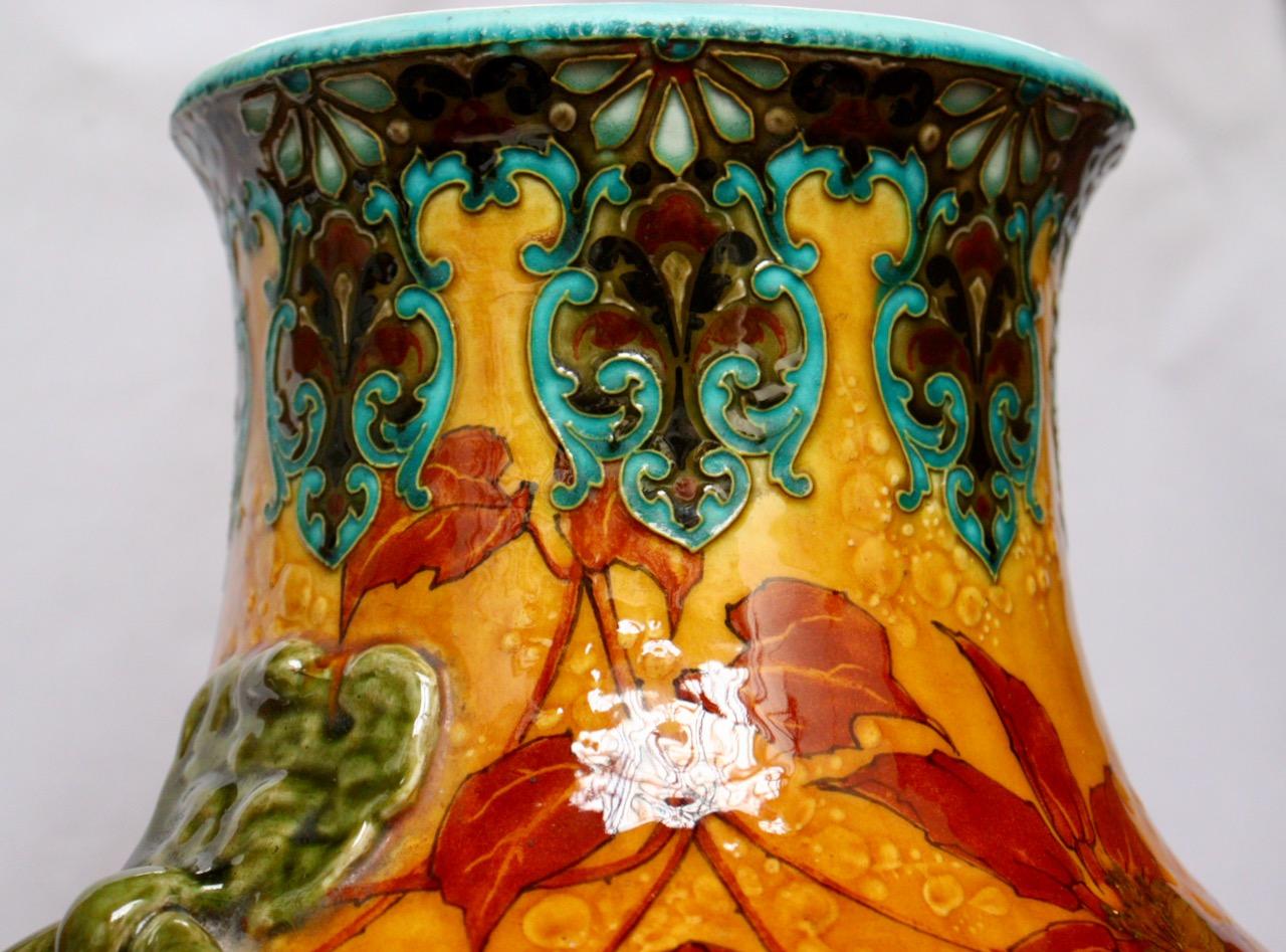 Sèvres Félix-Optat Milet, an Aesthetic Mouvement Faïence Vase 2