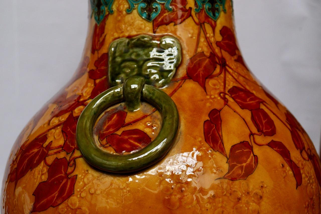 Sèvres Félix-Optat Milet, an Aesthetic Mouvement Faïence Vase 6