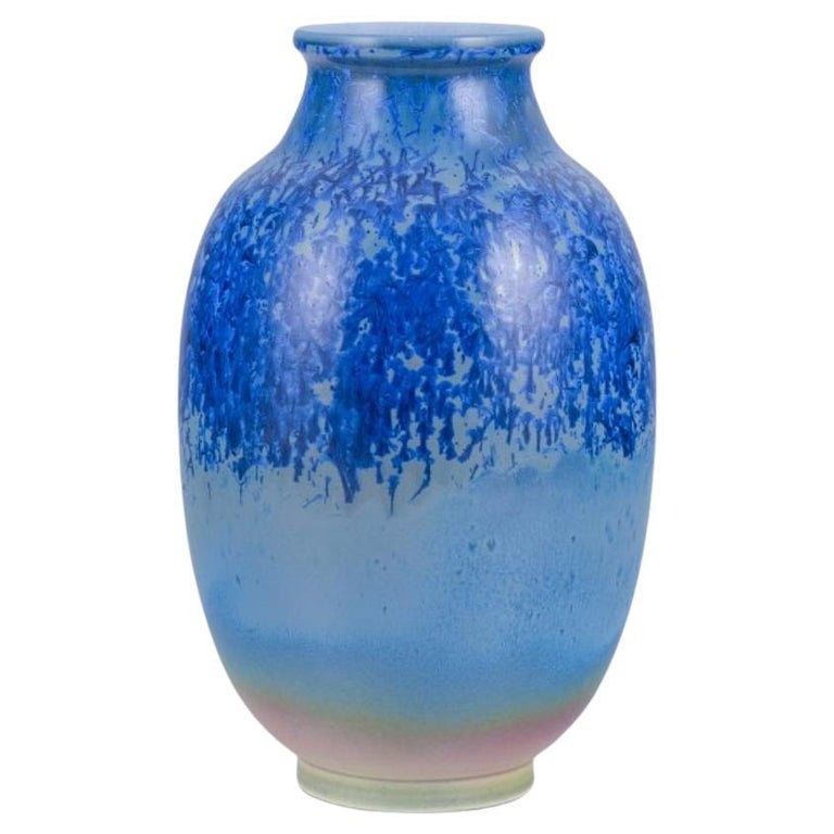 French Sevres Ochre Enameled Vase French Sevres Ochre Enameled Vase