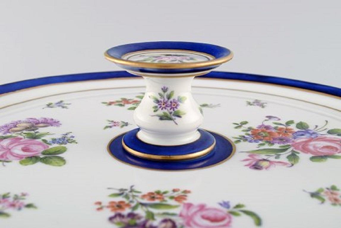 19th Century Sevres, France, Seven Antique Cream Cups on Compote in Hand Painted Porcelain