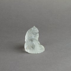 Sevres French Frosted Crystal Glass Cat Sculpture