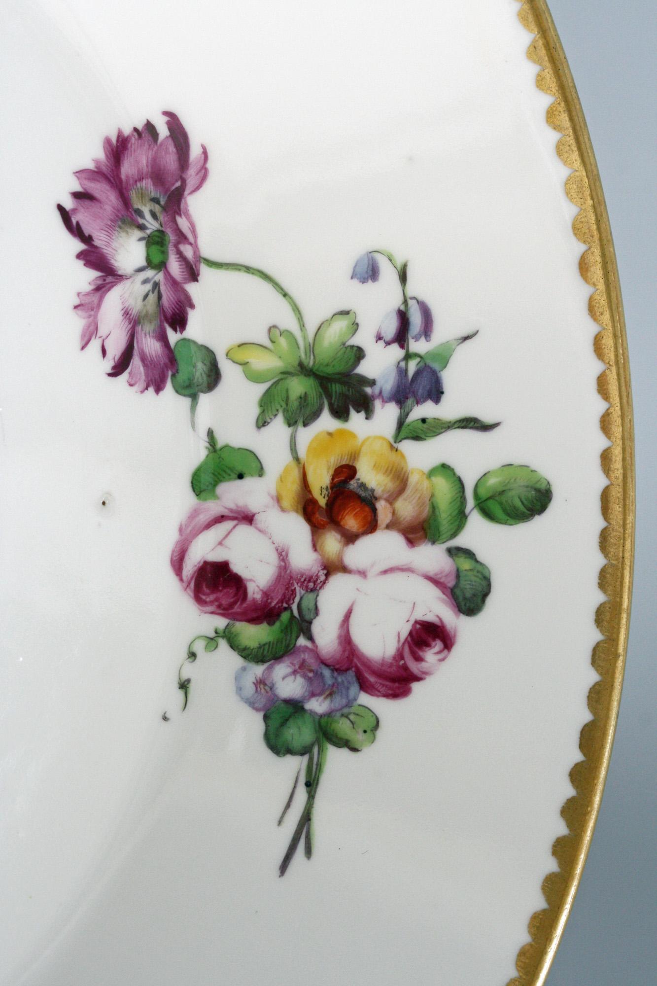 Sèvres French Porcelain Floral Painted Lidded Twin Handled Chocolate Cup & Stand 10