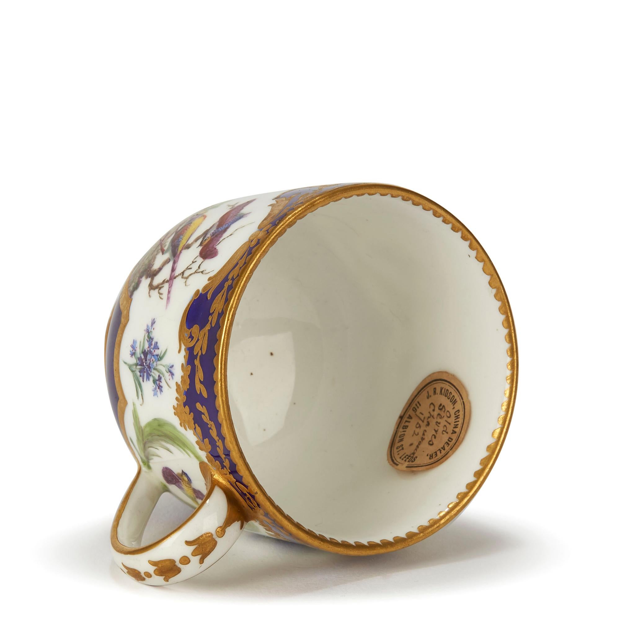 Rococo Sèvres French Porcelain Hand Painted and Gilded Teacup, circa 1752