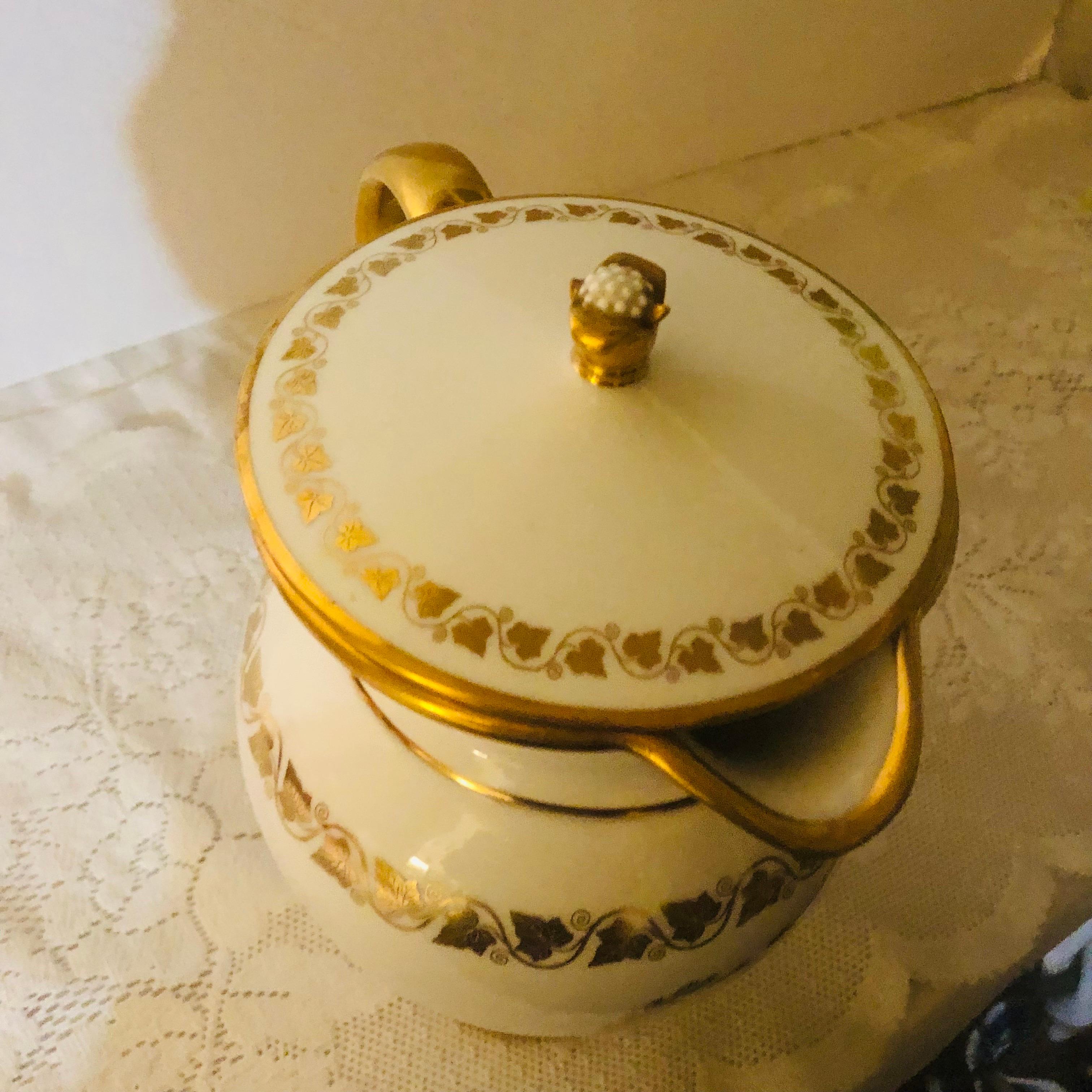 Sevres King Louis Phillippe Pitcher with Cover with gold Monogram LP From 1840s For Sale 3