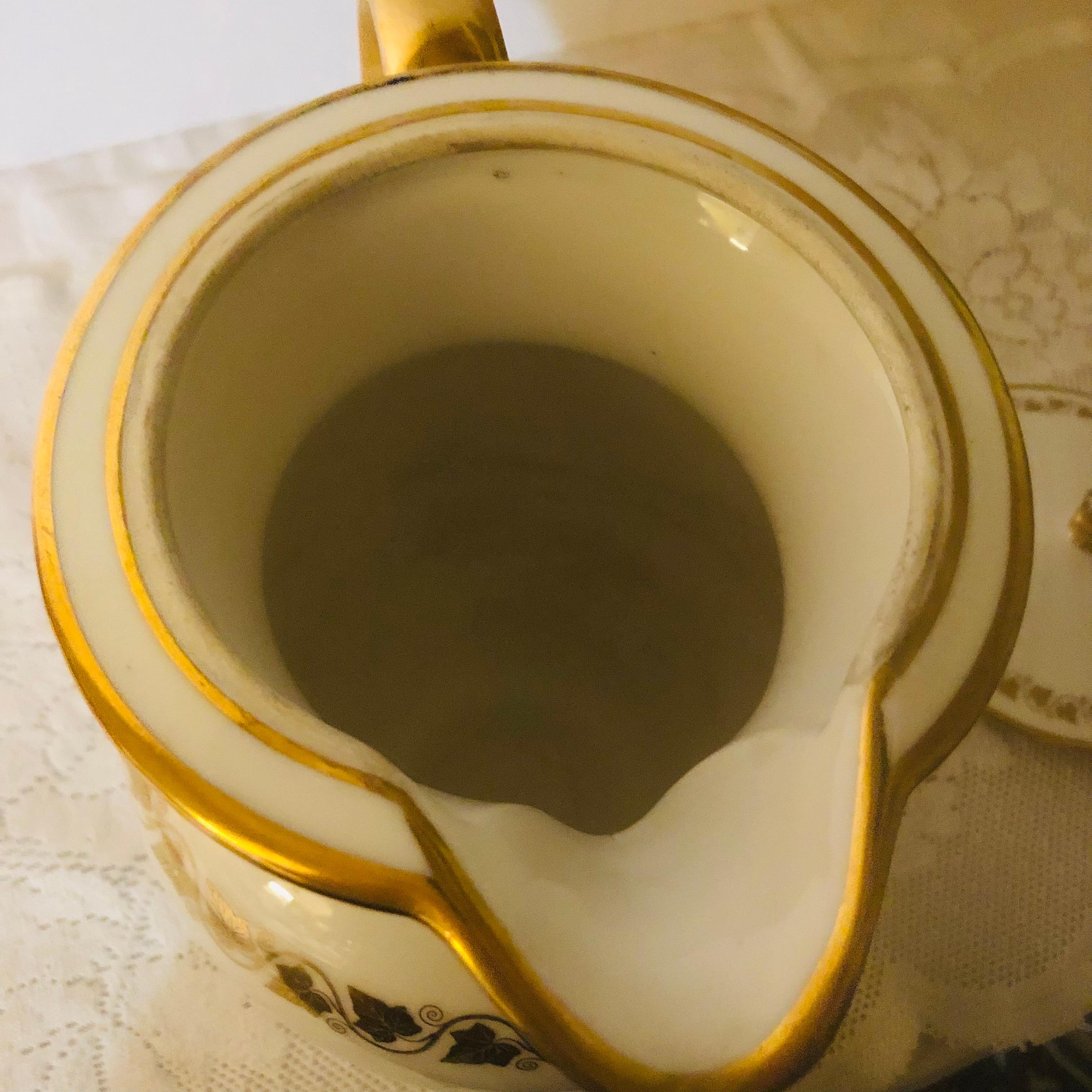 Sevres King Louis Phillippe Pitcher with Cover with gold Monogram LP From 1840s For Sale 4