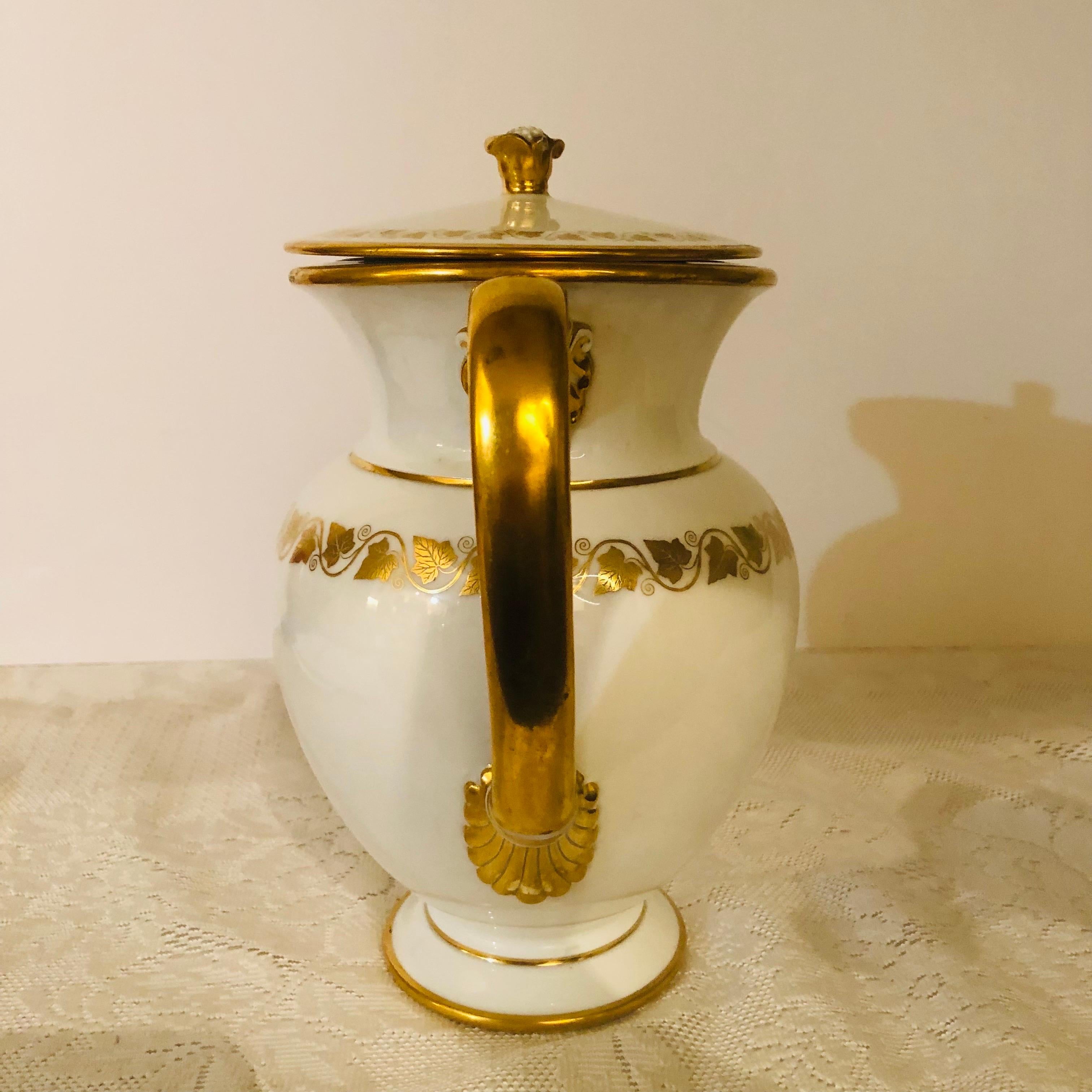 Sevres King Louis Phillippe Pitcher with Cover with gold Monogram LP From 1840s For Sale 1