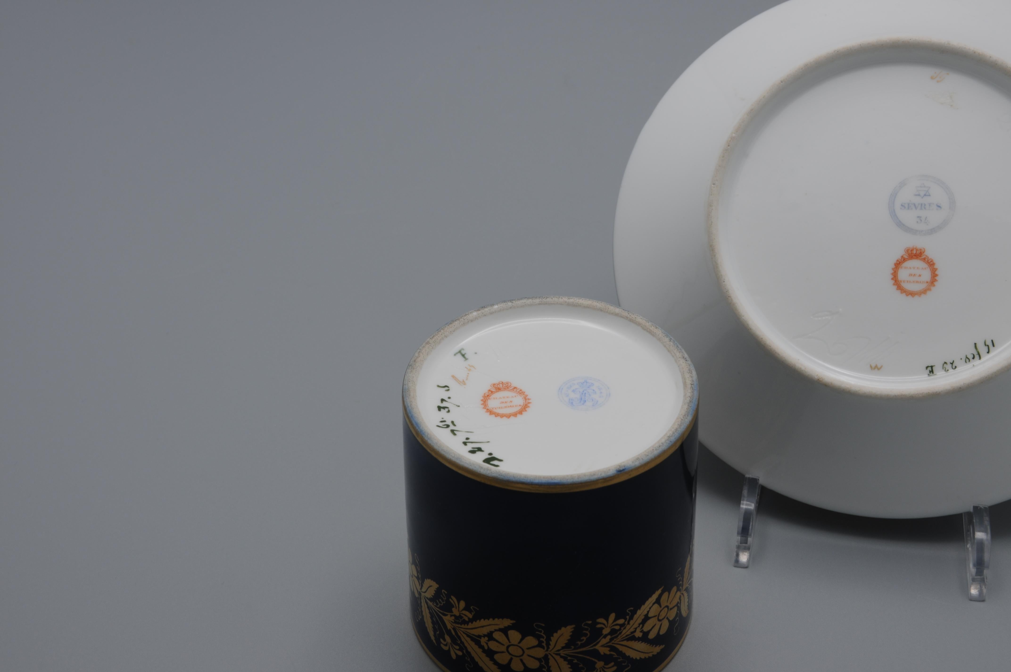 Sèvres - Louis Philippe - Tazza e piattino 'Capraire', inizio XIX secolo in vendita 6