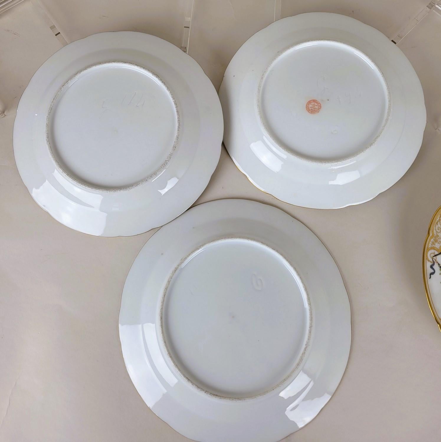 Sèvres, Macé, 12 Porcelain Plates, 19th Century For Sale 3