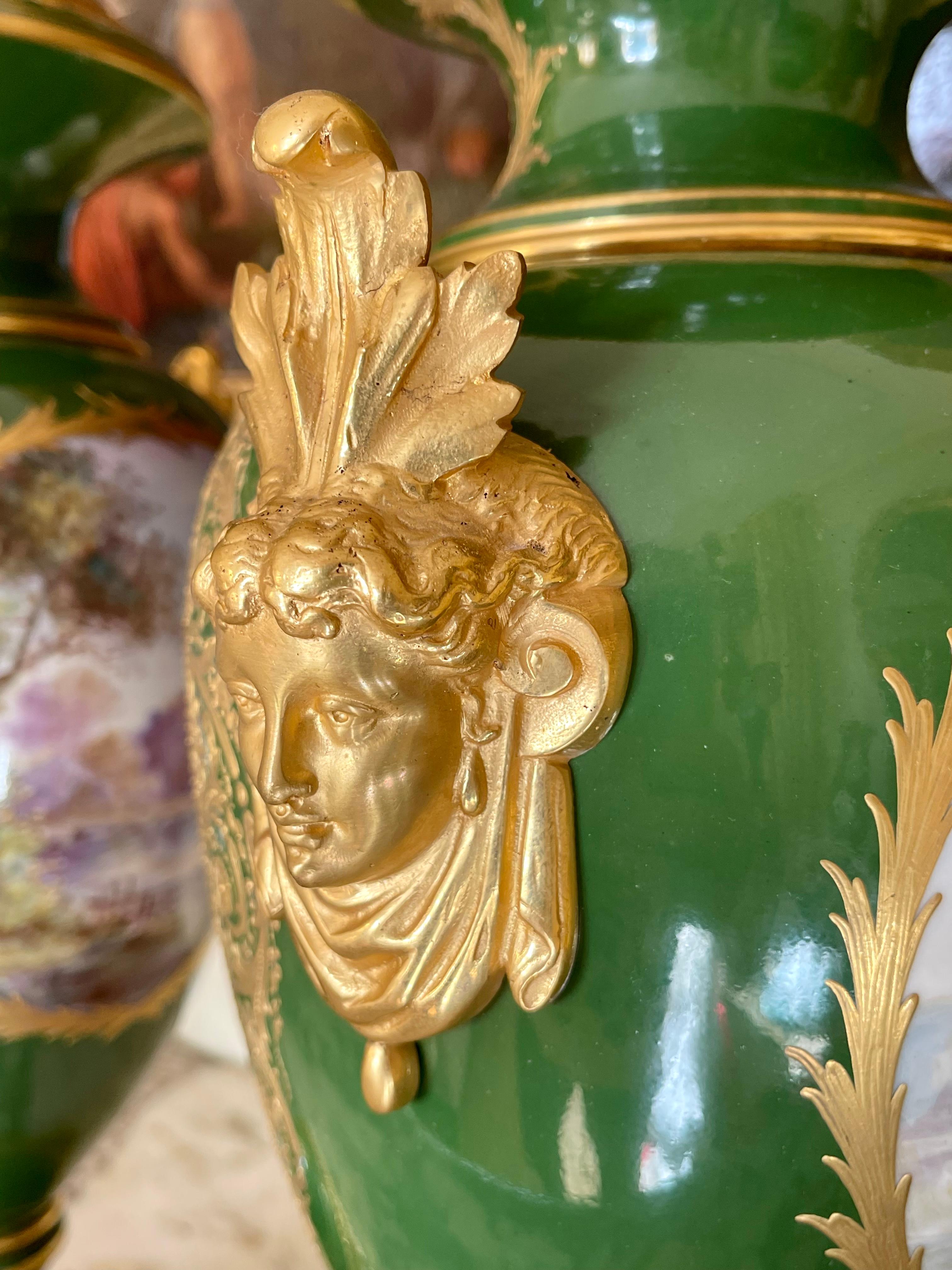 Sèvres - Pair Of Porcelain & Bronze Vases 8