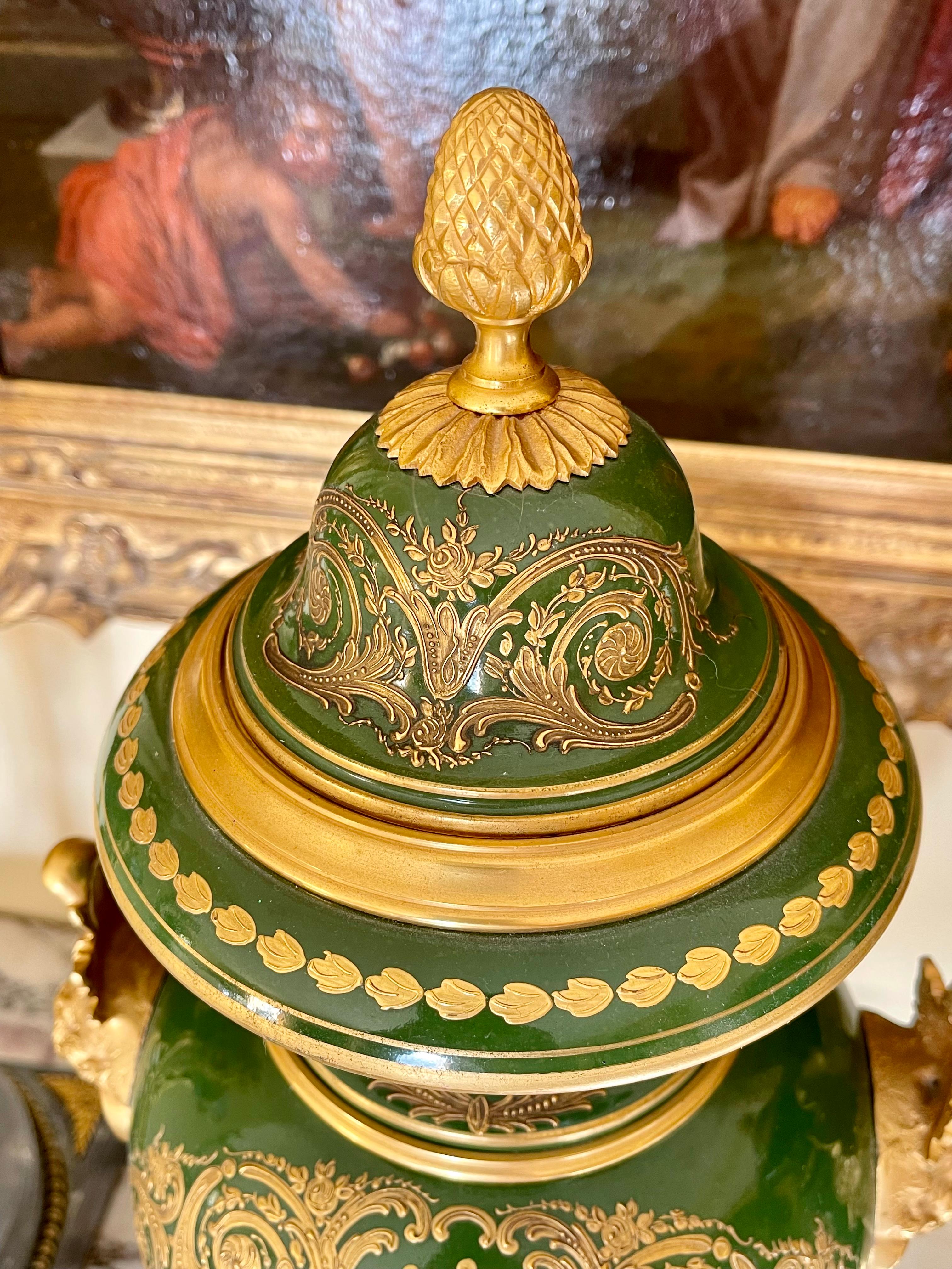 Sèvres - Pair Of Porcelain & Bronze Vases 2