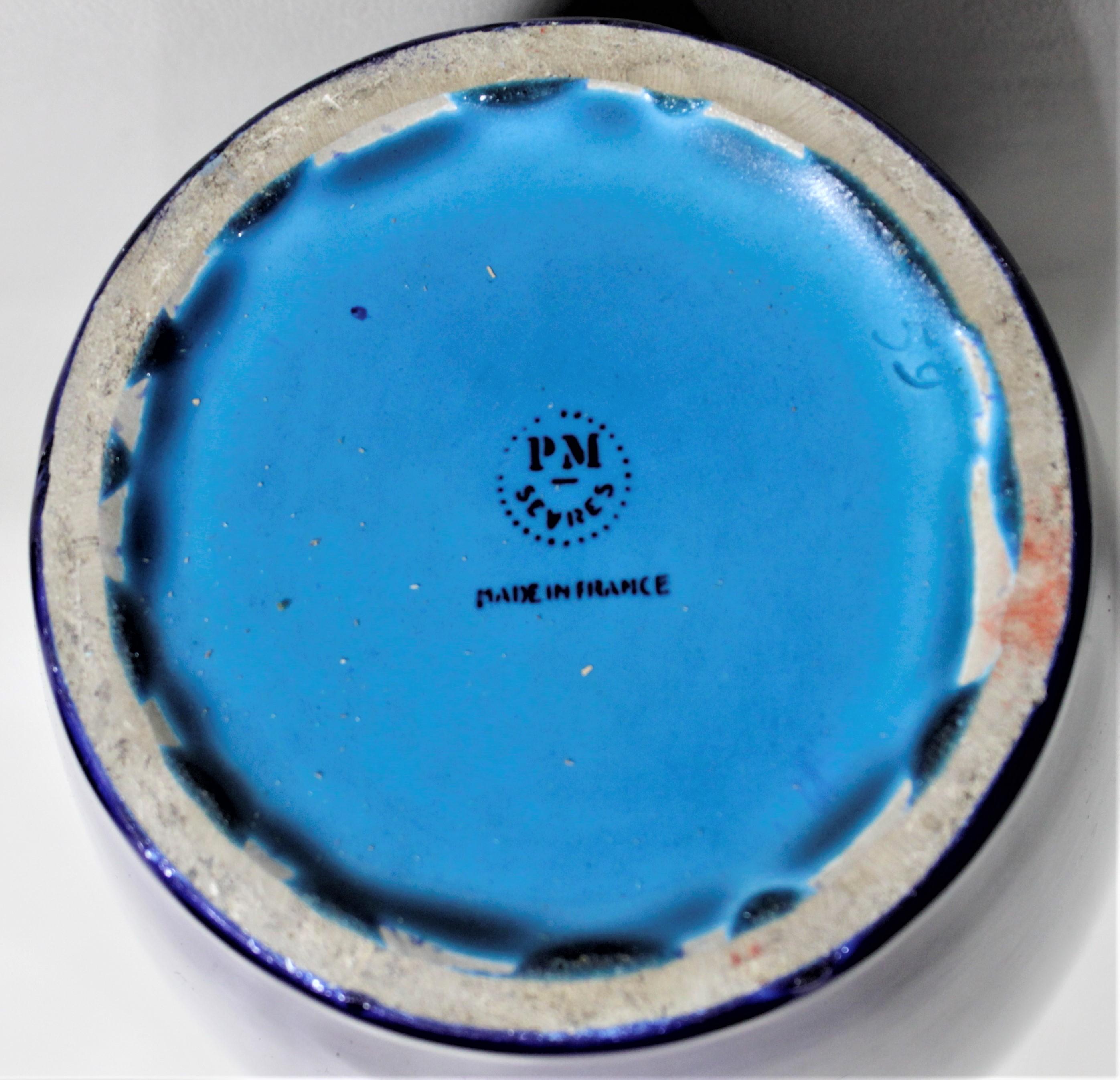 Sevres Paul Milet Ceramic Art Deco Cobalt Blue Urn or Lidded Vase For Sale 2