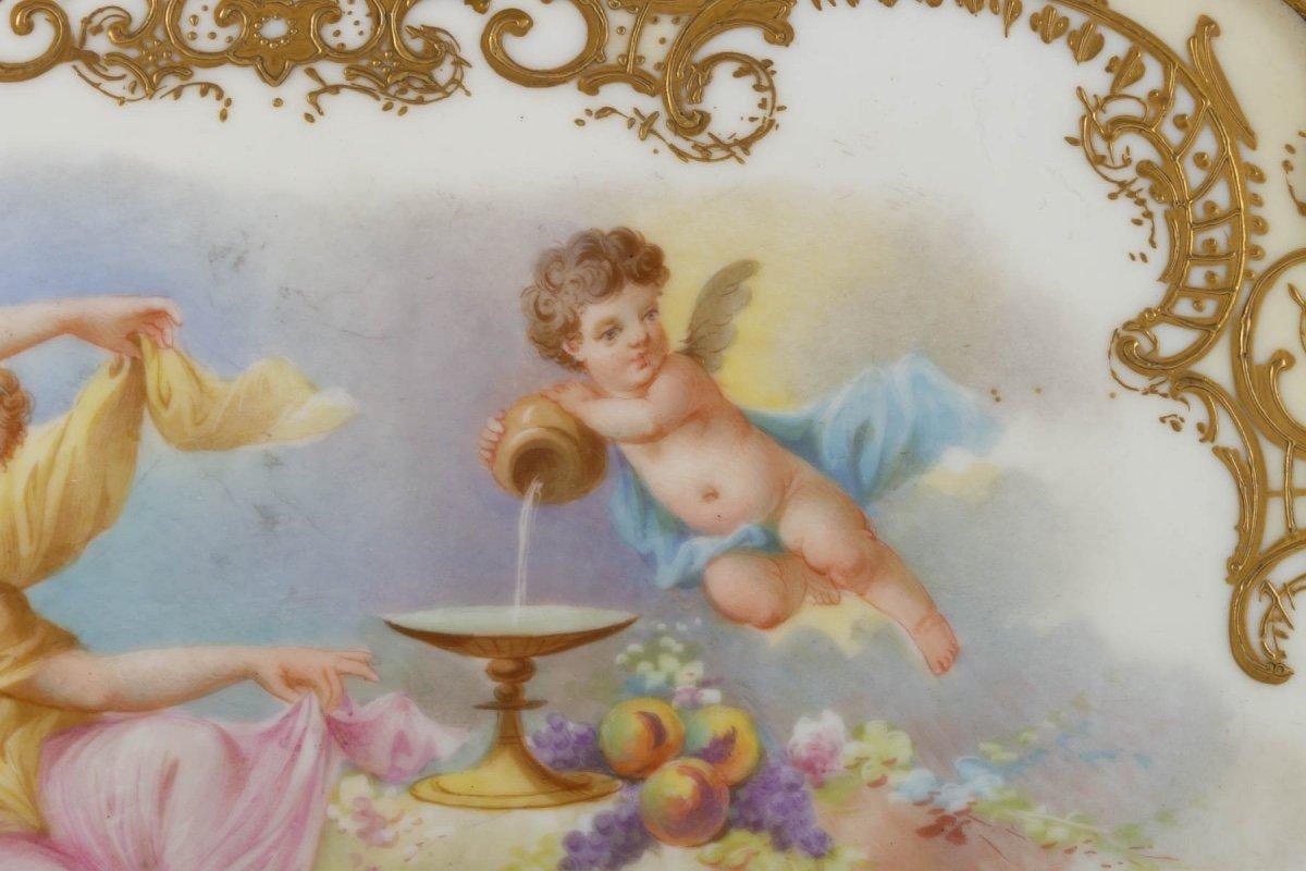 Napoleon III Sèvres Porcelain and Cloisonné Bronze Tray