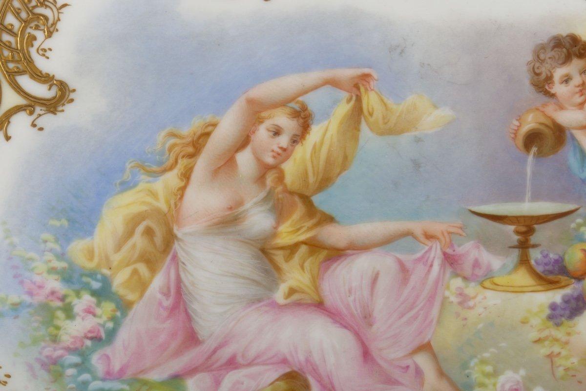 French Sèvres Porcelain and Cloisonné Bronze Tray