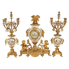 Sèvres Porcelain and Gilded Bronze Trim, Napoleon III