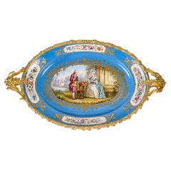Sèvres Porcelain and Gilt Bronze Bowl, 19th Century, Napoleon III Period.