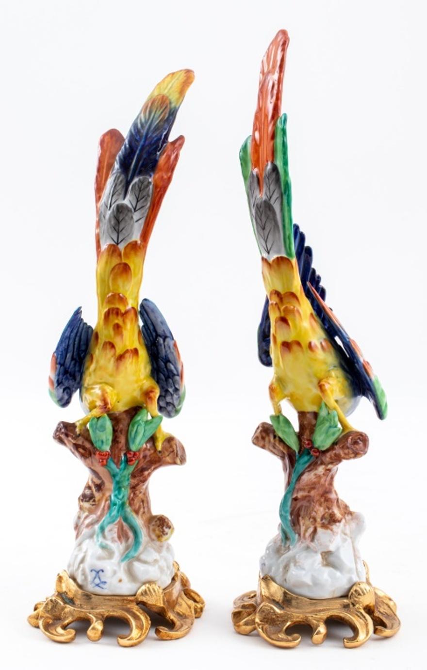 Sevres Porcelain Bird Ormolu Sculptures, Pair In Good Condition In Astoria, NY