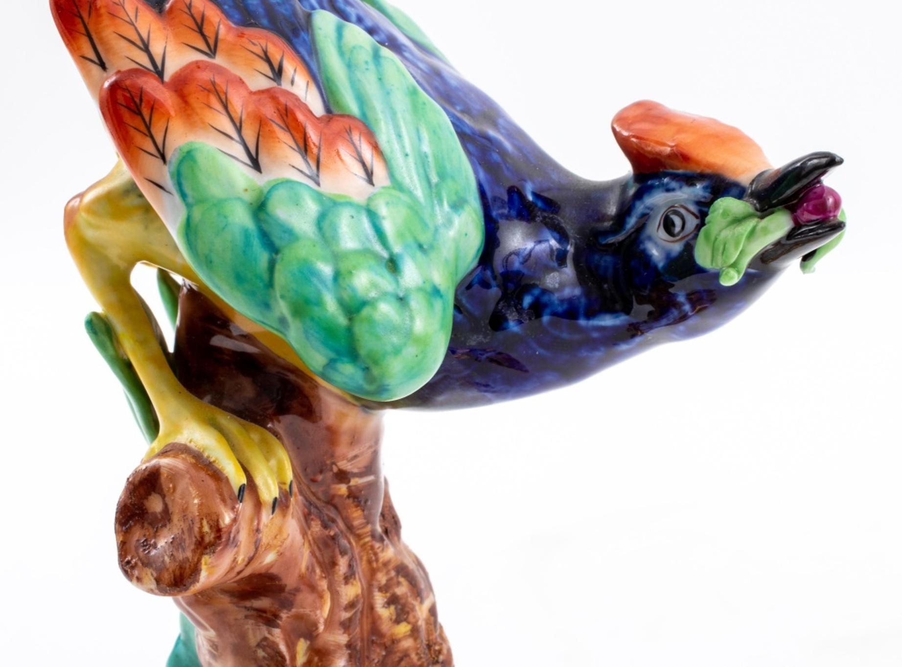 Sevres Porcelain Bird Ormolu Sculptures, Pair 1