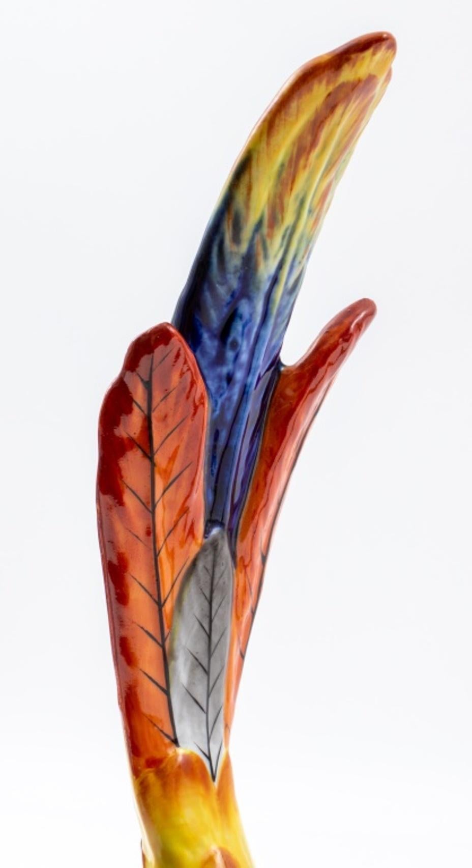 Sevres Porcelain Bird Ormolu Sculptures, Pair 2