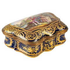 Boîte en porcelaine de Sèvres, 19e siècle