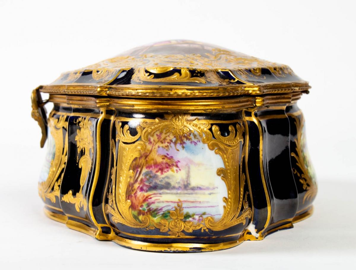 Sèvres Porzellandose, 19. Jahrhundert, Napoleon III (Napoleon III.)