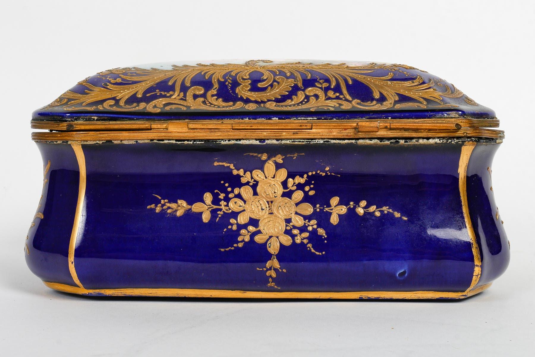 Sèvres Porcelain Box and Chest, 19th Century. For Sale 1