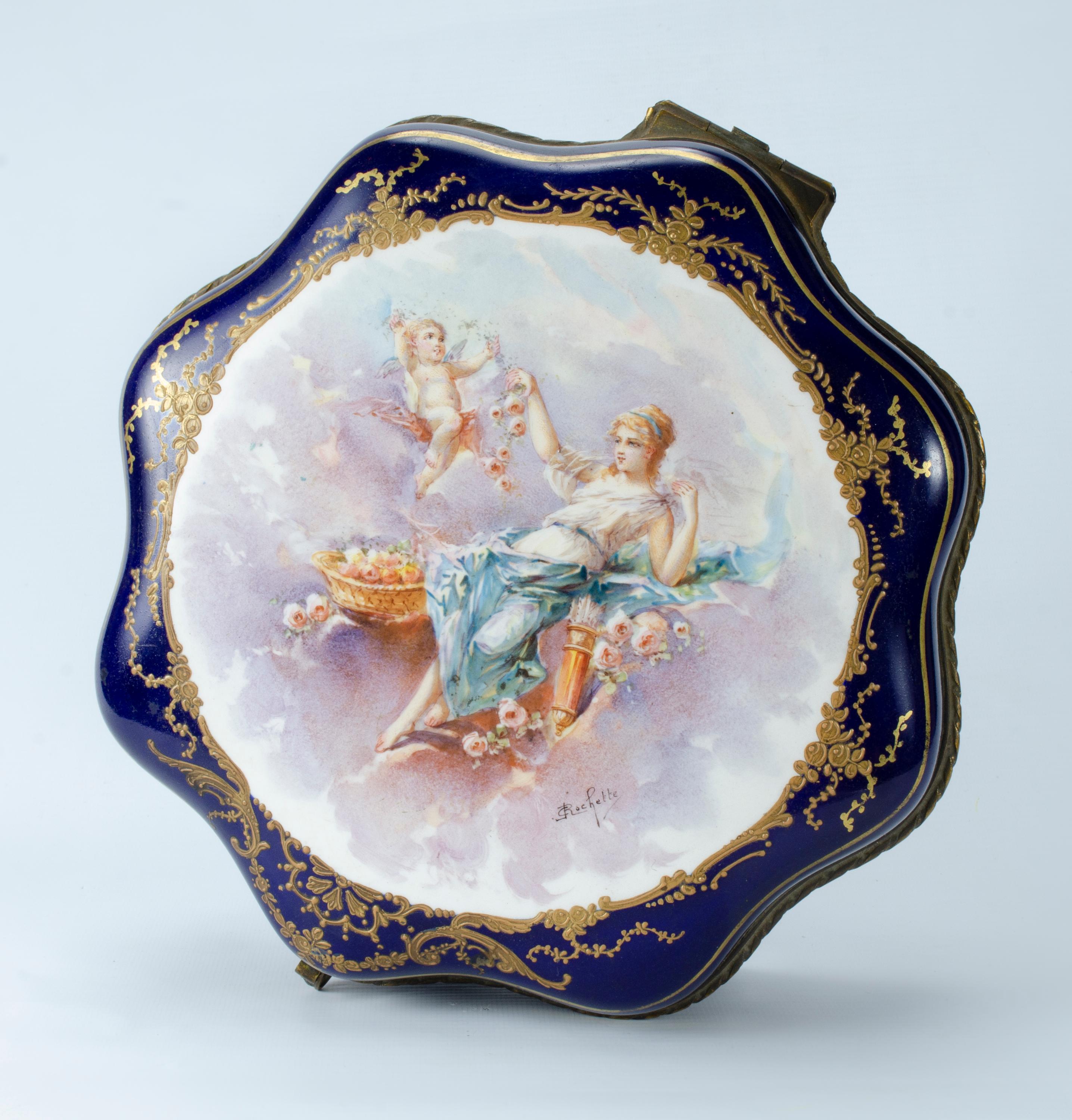 Neoclassical Sevres Porcelain Box For Sale