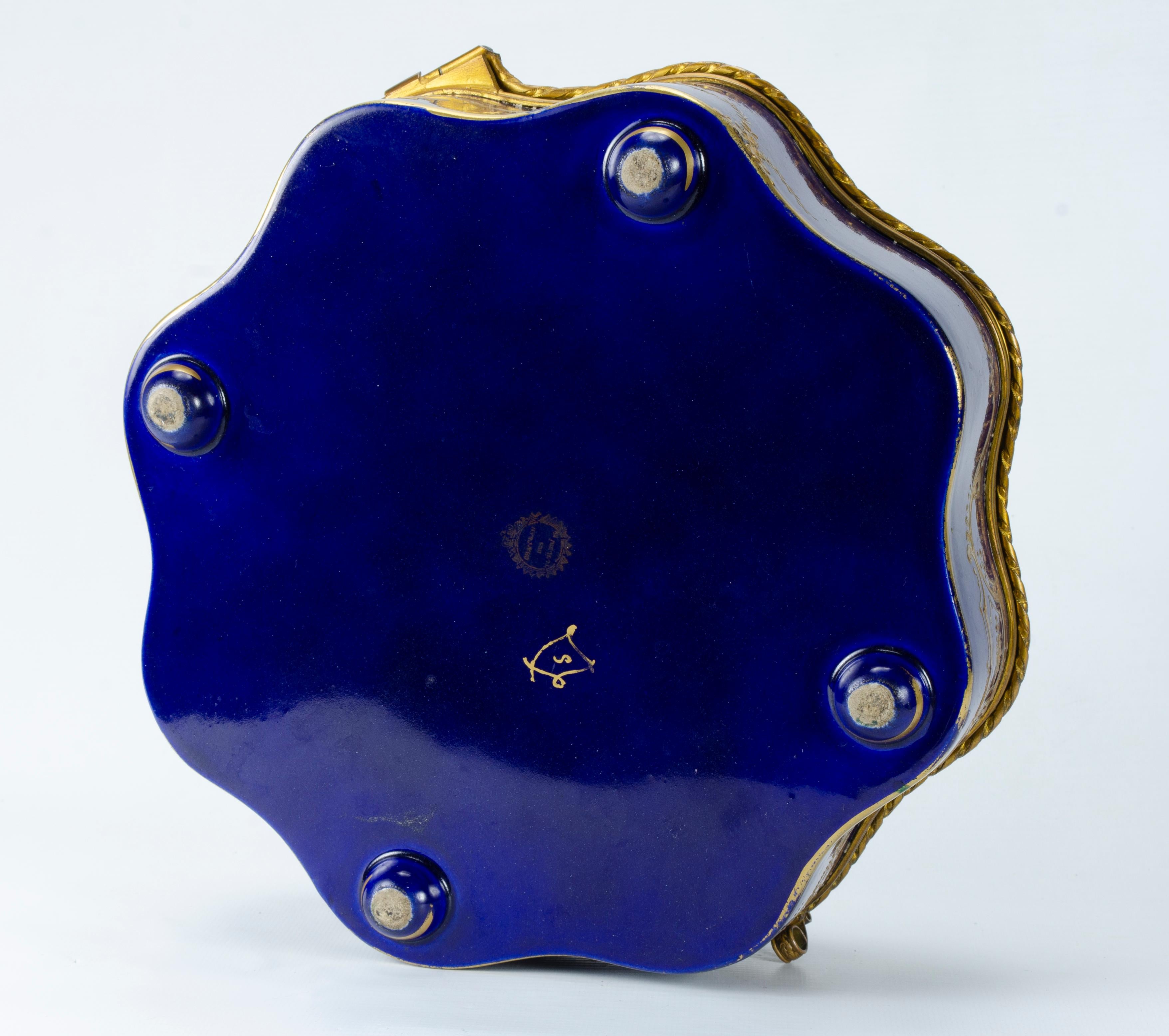 French Sevres Porcelain Box For Sale