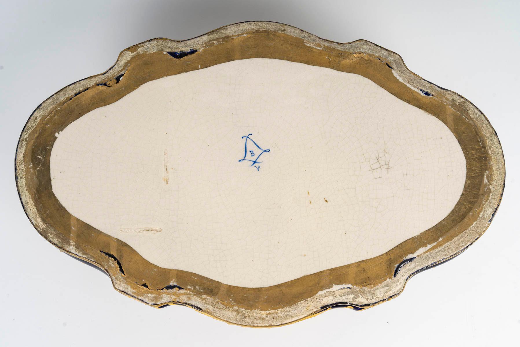 Sèvres Porcelain Box, Gilt Brass Mounting, 19th Century, Napoleon III Period. 5
