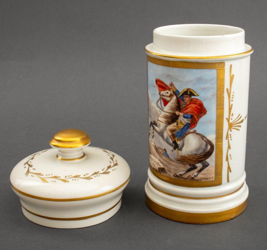 French Sevres Porcelain Covered Jar, 19th C.