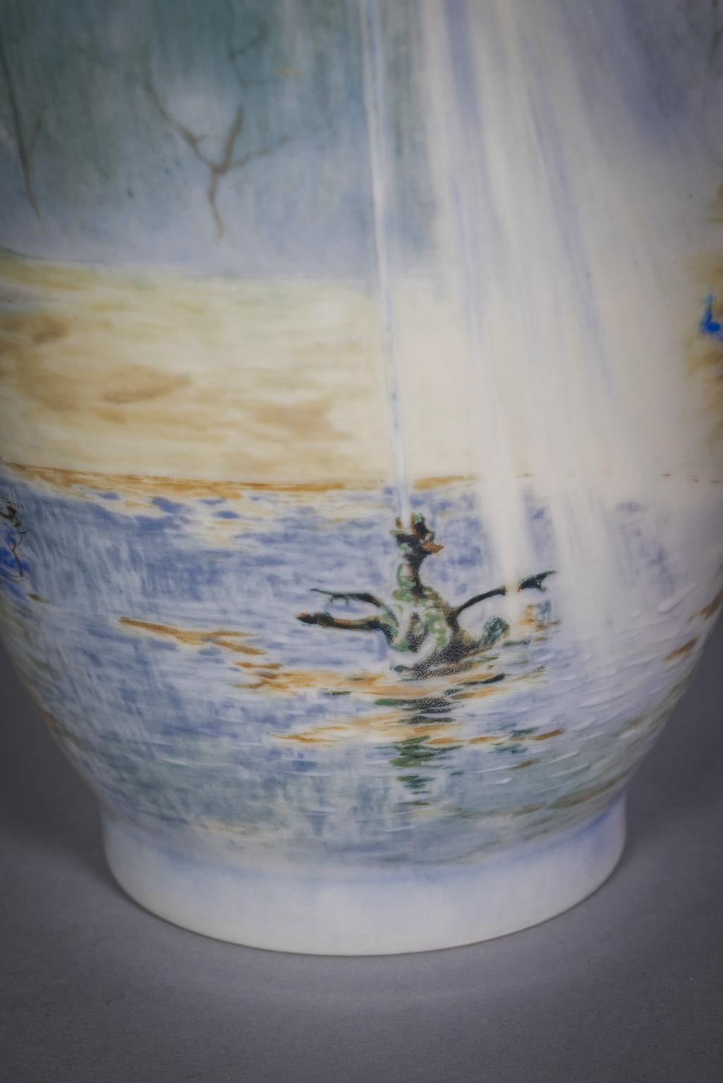 Rare Sevres Porcelain Pate-Sure-Pate Art Nouveau Vase, Dated 1911 For Sale 2