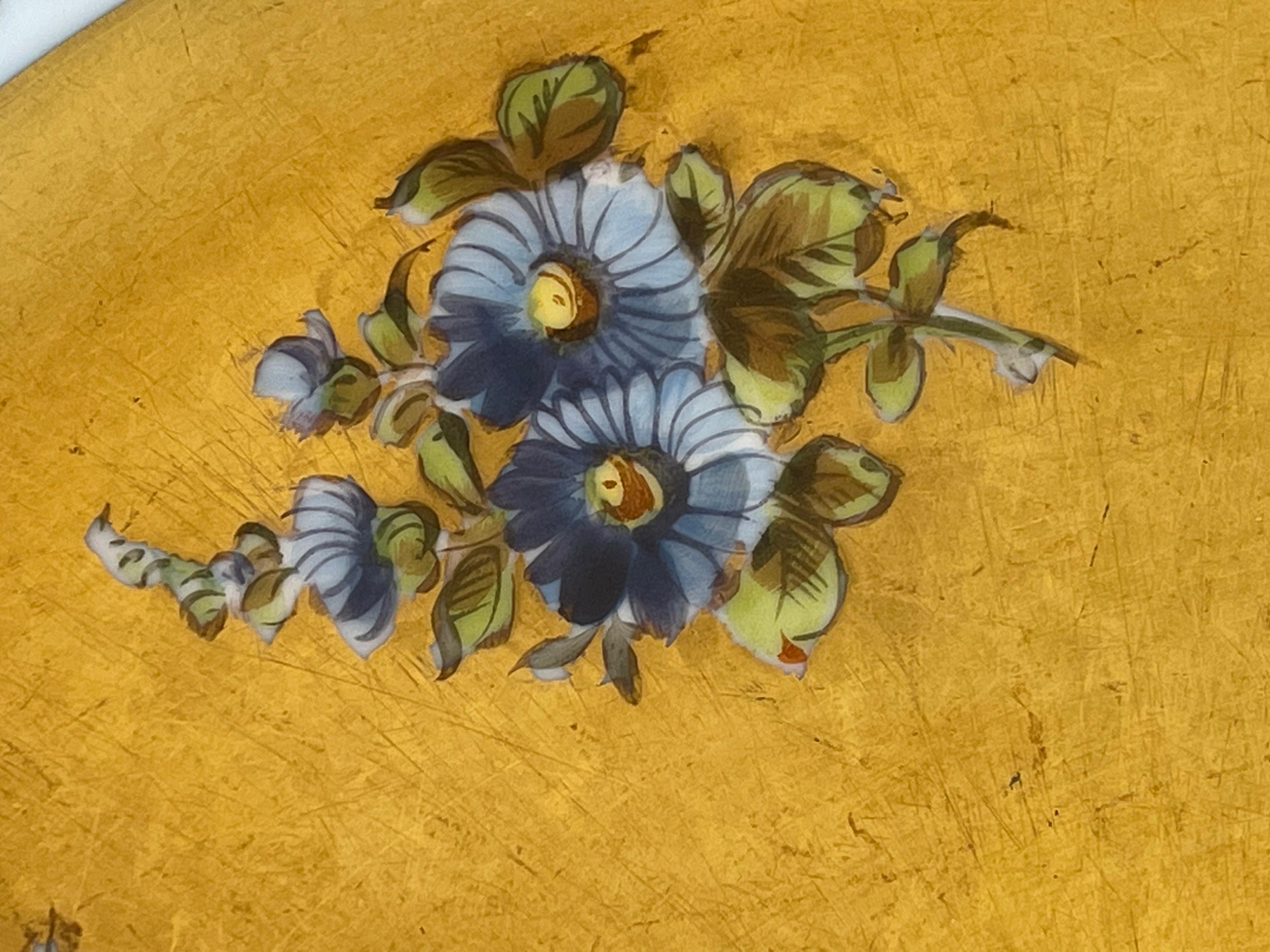 Sèvres Porcelain - Large Floral Decor Dish For Sale 1