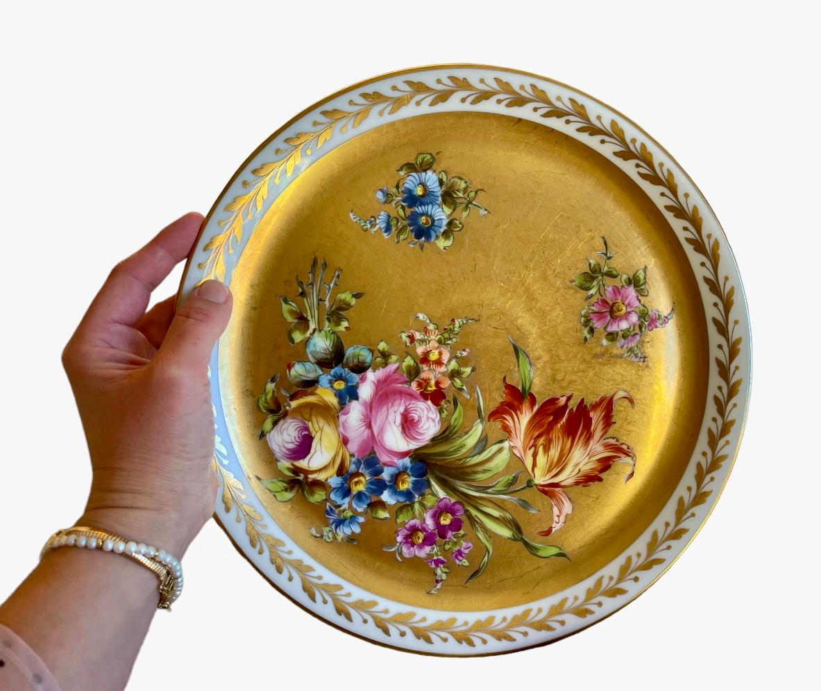 Sèvres Porcelain - Large Floral Decor Dish For Sale 2