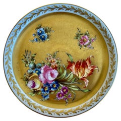 Antique Sèvres Porcelain - Large Floral Decor Dish