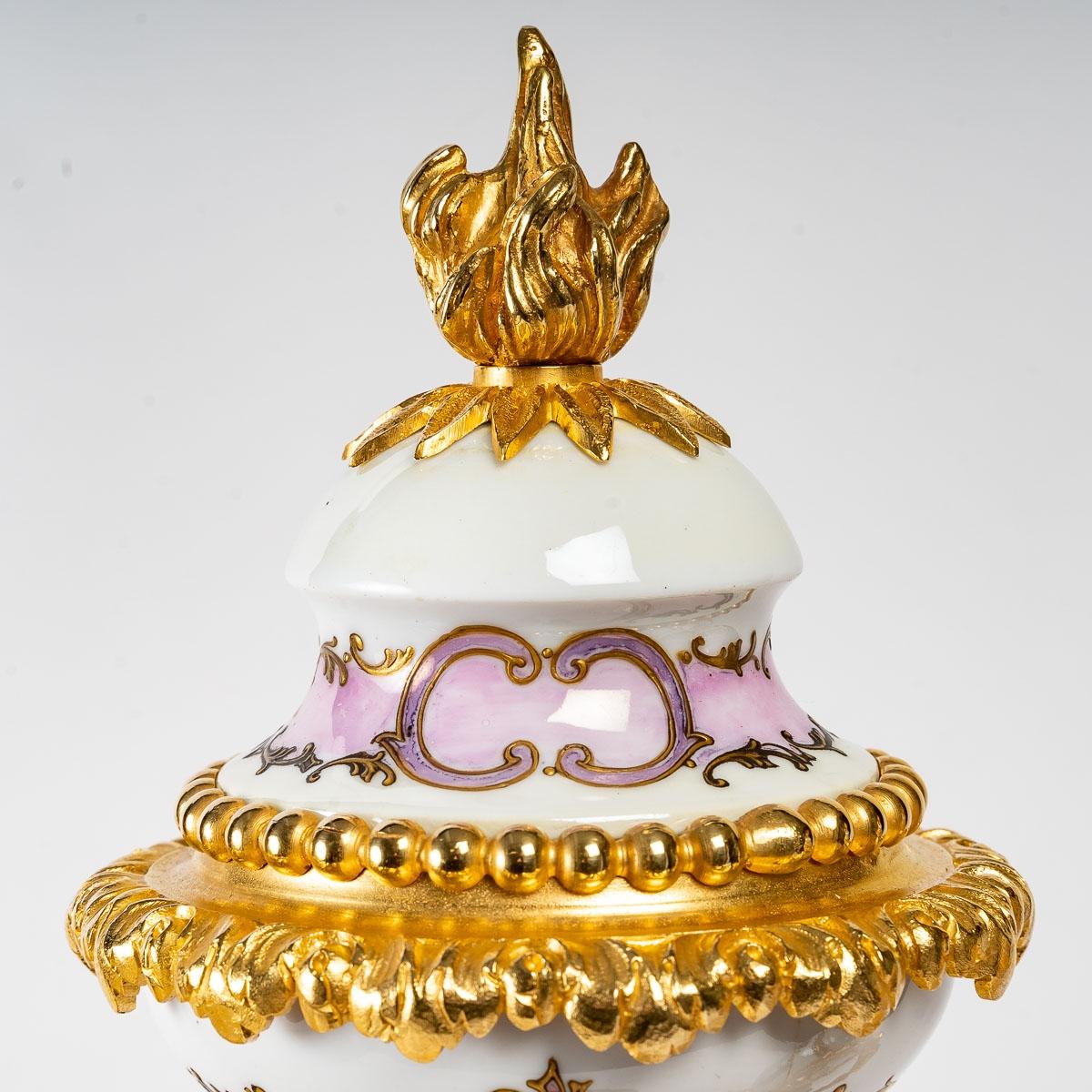 Sèvres Porcelain Mantel Set, 19th Century For Sale 5