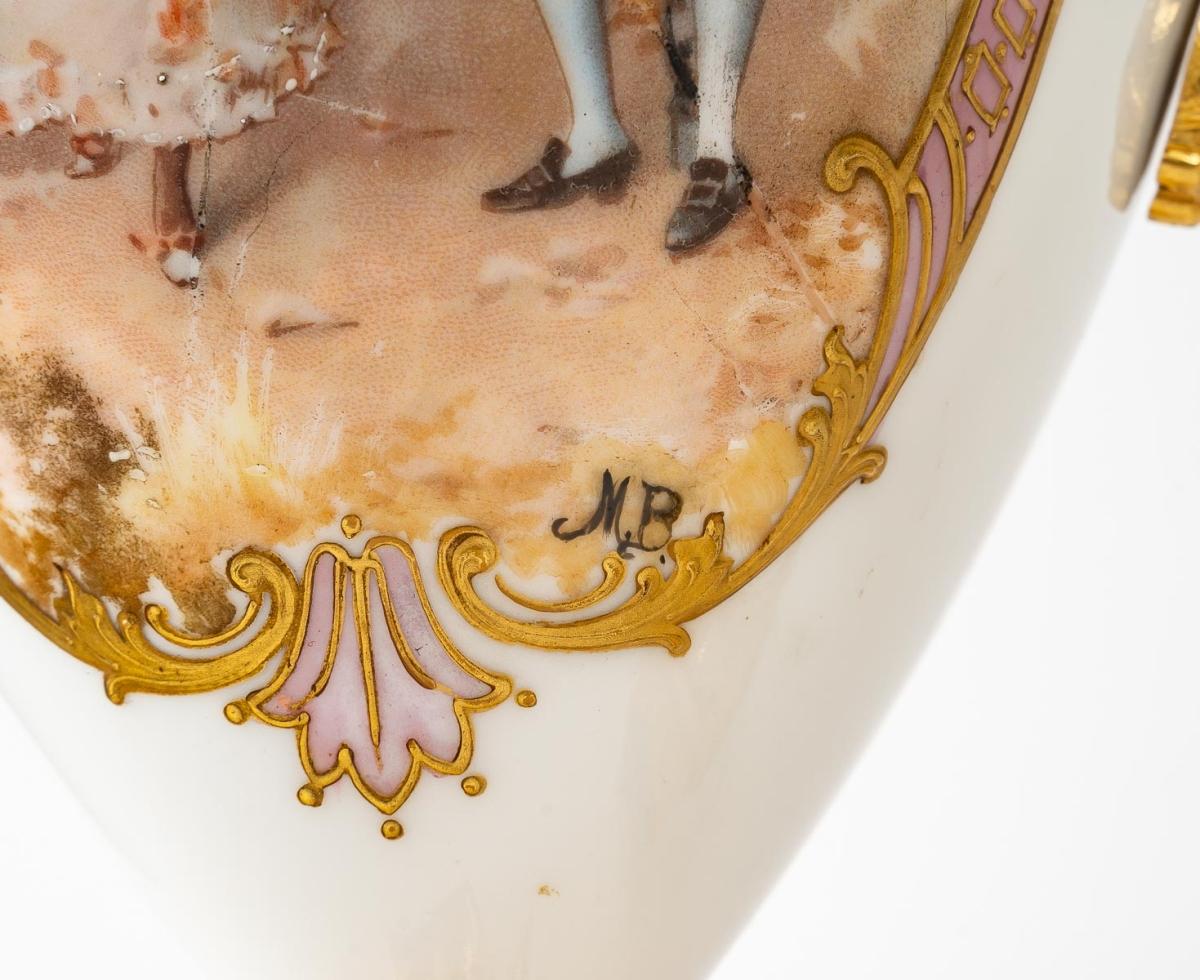 Sèvres Porcelain Mantel Set, 19th Century For Sale 2