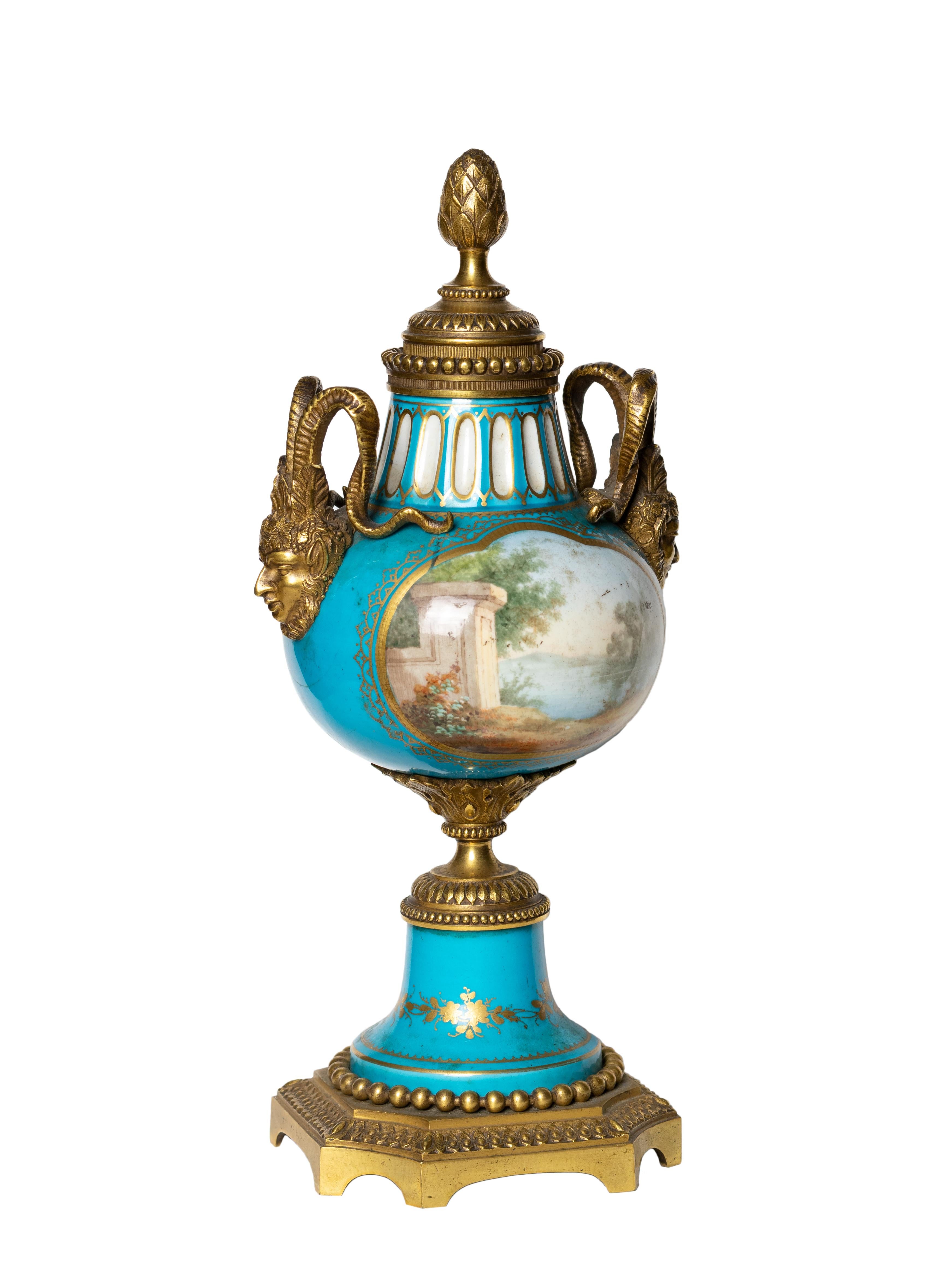 French Sèvres Porcelain & Ormolu Candelabra, François Boucher, 18th Century For Sale