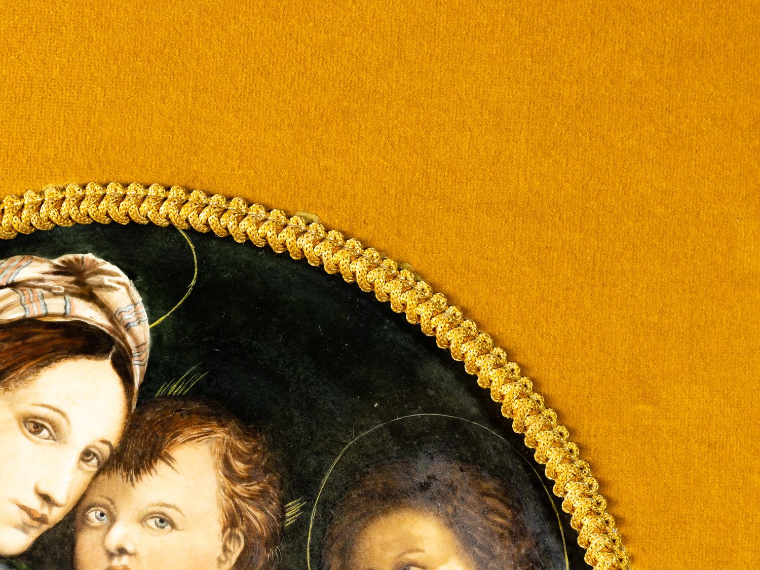 Sèvres Porcelain Painting of Raphael's Madonna by Marcel Prunier In Good Condition For Sale In Lisbon, PT