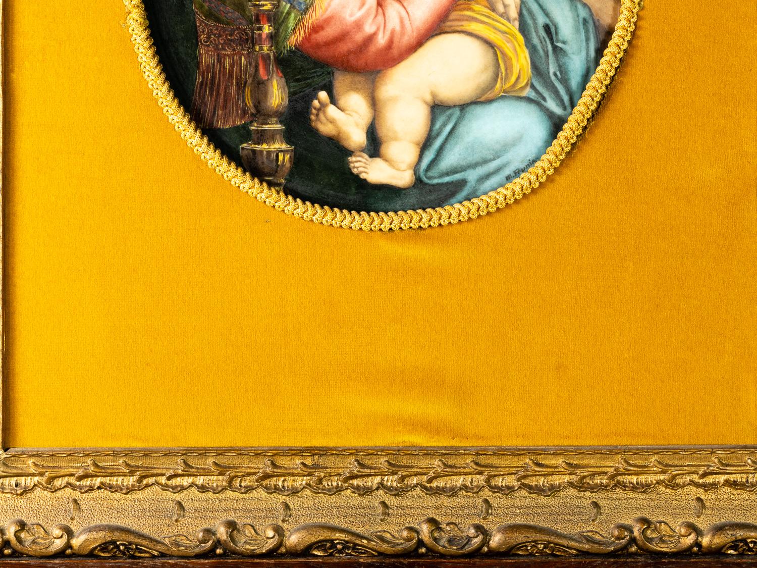 20th Century Sèvres Porcelain Painting of Raphael's Madonna by Marcel Prunier For Sale