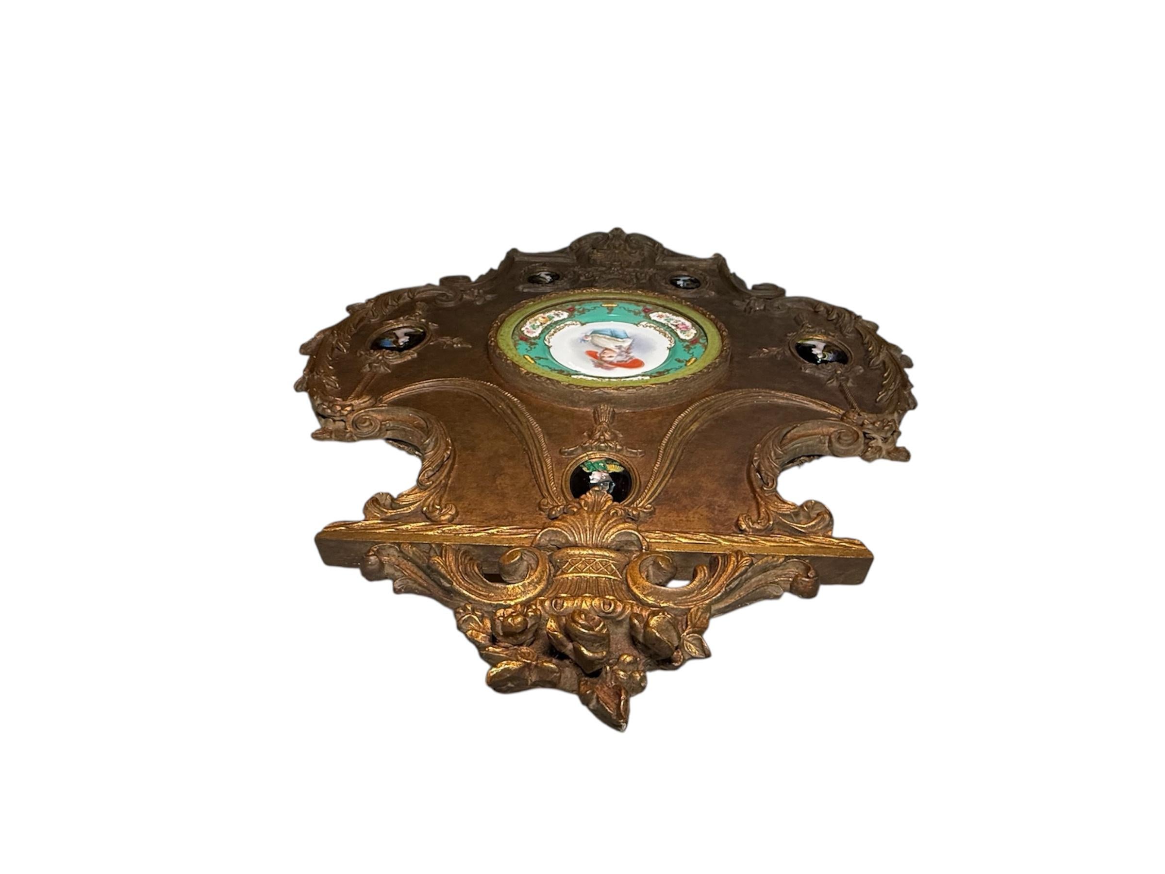 Sèvres Porzellan Portrait Holz Wandtafel im Angebot 4