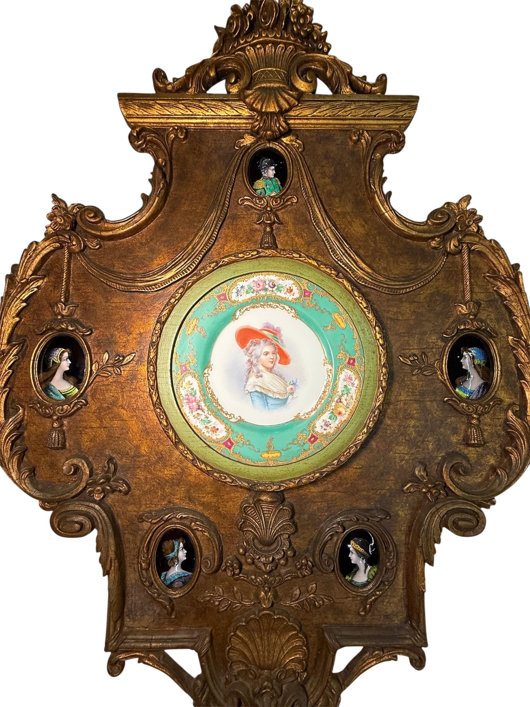 Sèvres Porzellan Portrait Holz Wandtafel im Angebot 7