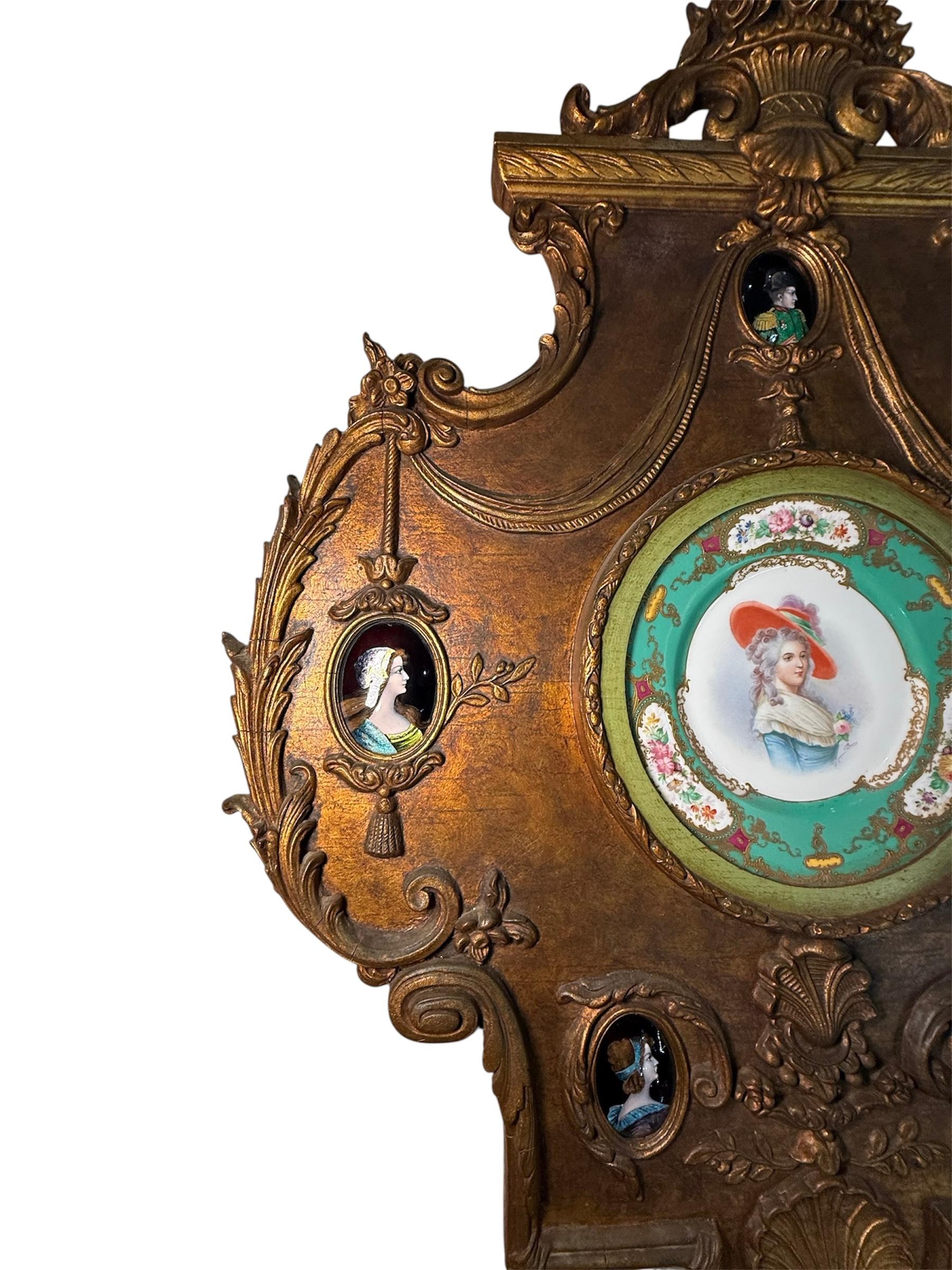 Sèvres Porzellan Portrait Holz Wandtafel im Angebot 9