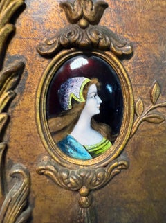 Sevres Porcelain Portrait Wood Wall Plaque