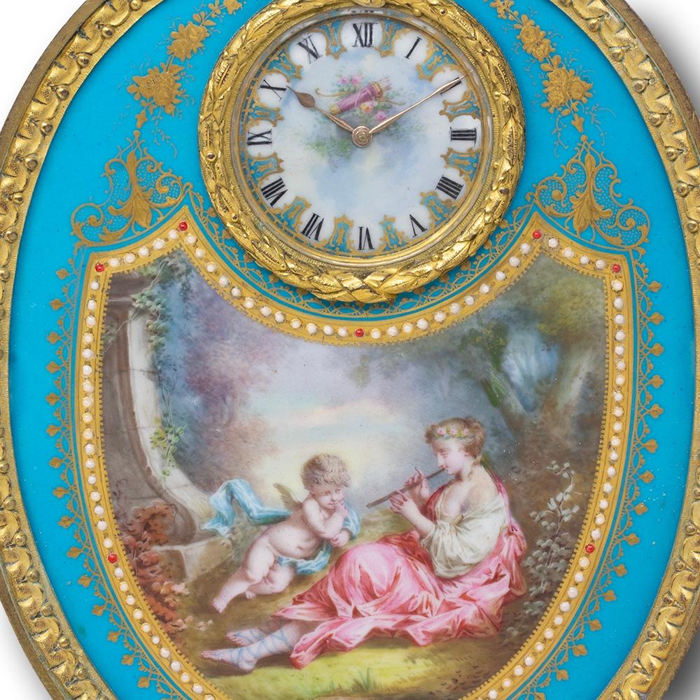 Reloj de mesa de porcelana de Sevres en venta 2