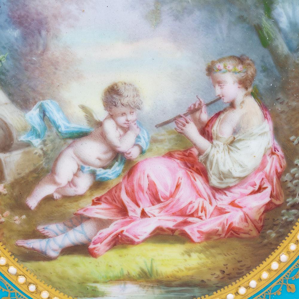 Reloj de mesa de porcelana de Sevres en venta 5