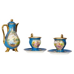 Sevres Porcelain Tea Service By 'E. Grisard', 19th Century