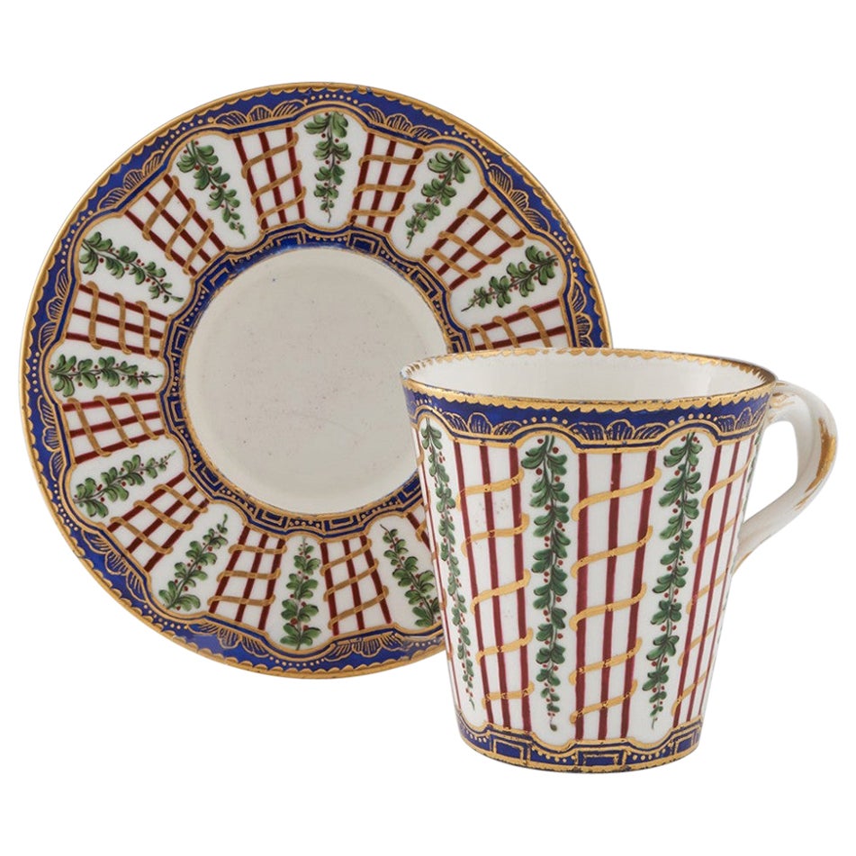 Sevres Porcelain Trembleuse Cup and Saucer First Size