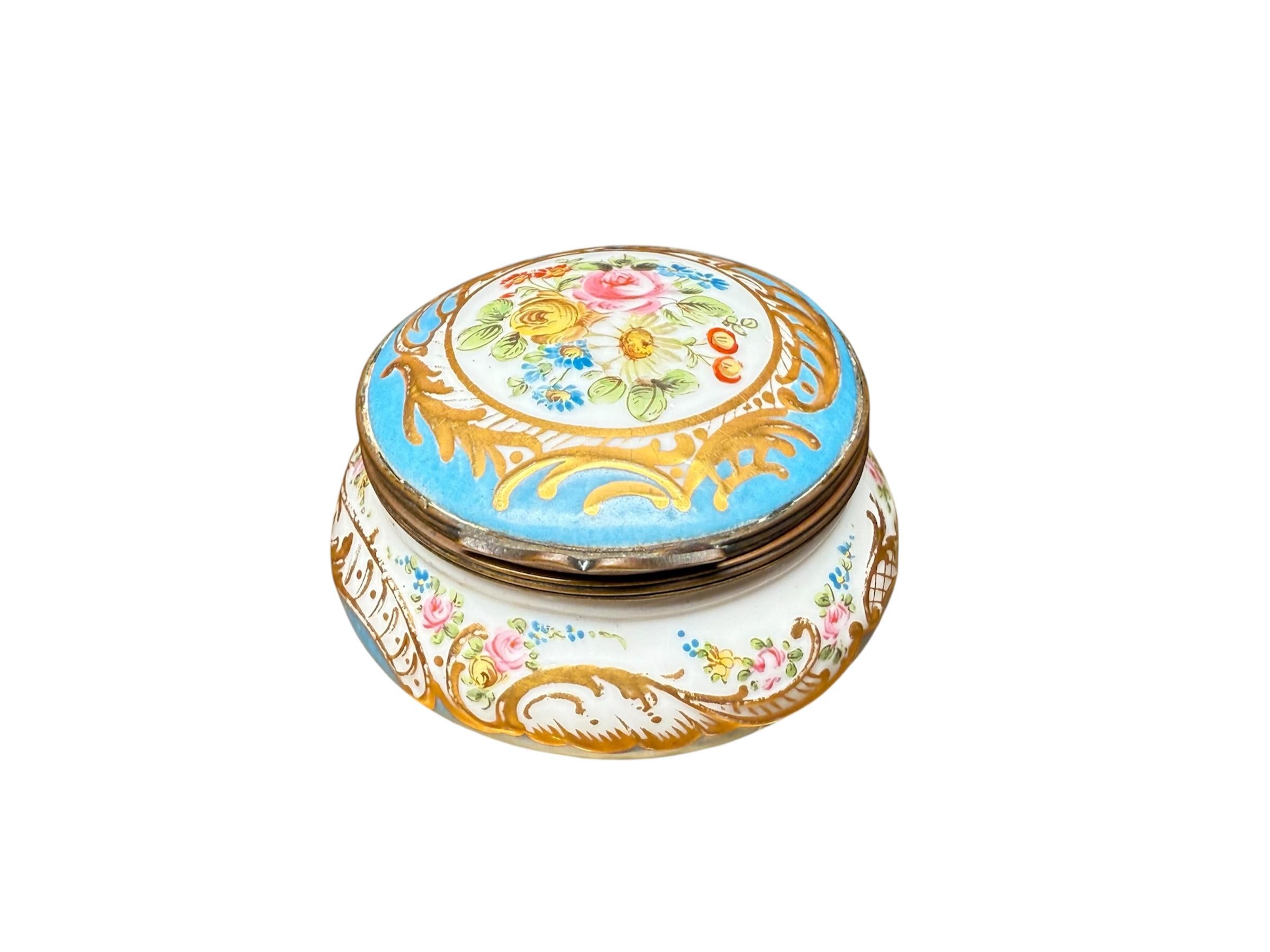 Sevres Porcelain Trinket Box For Sale 1