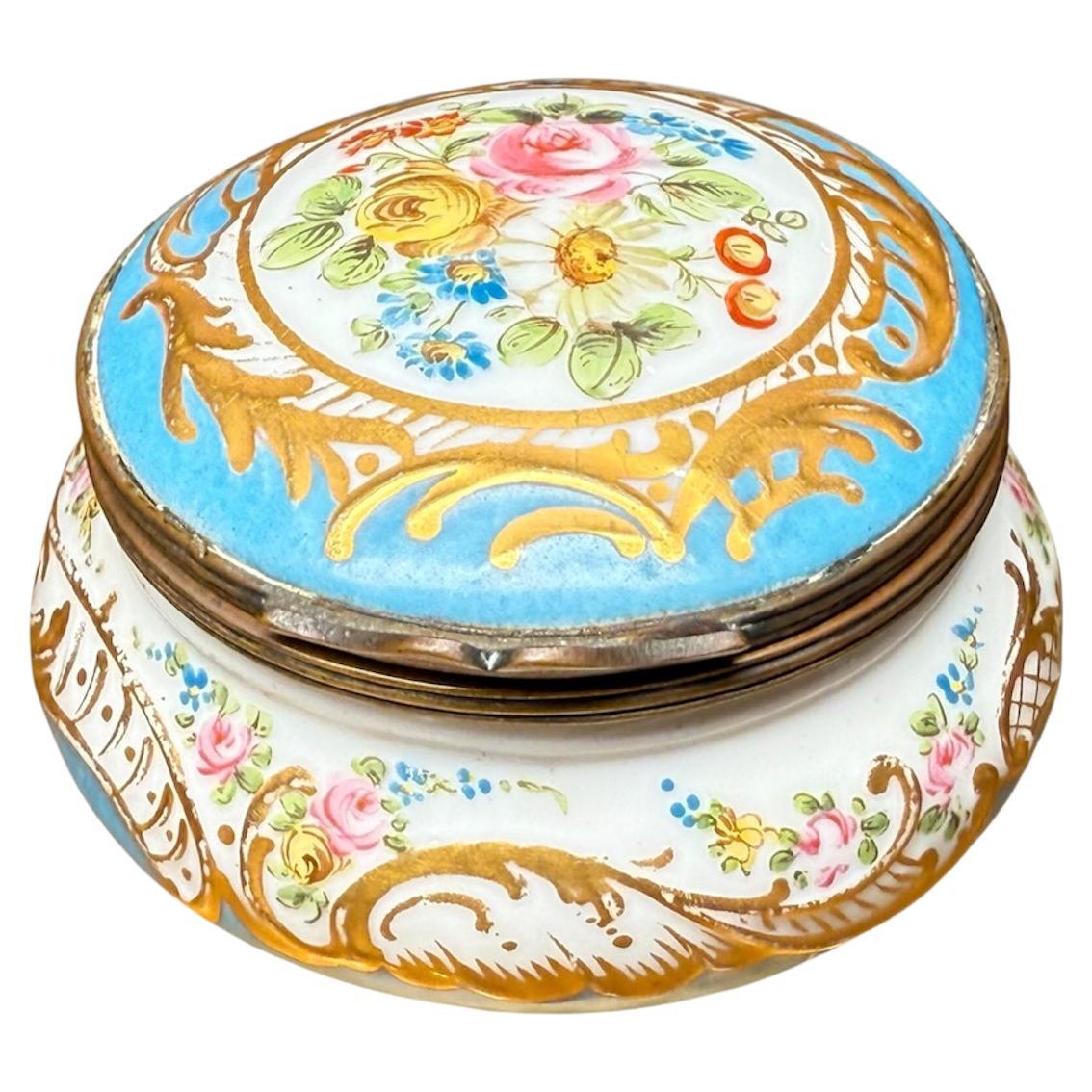 Sevres Porcelain Trinket Box For Sale
