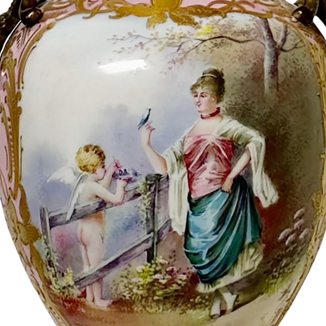 Sevres Porcelain Vase as a Table Lamp In Good Condition For Sale In Tampa, FL