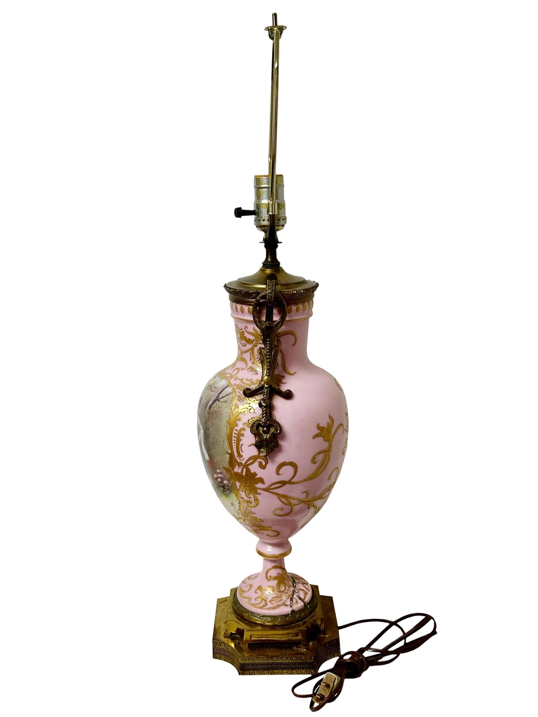 Sevres Porcelain Vase as a Table Lamp For Sale 1